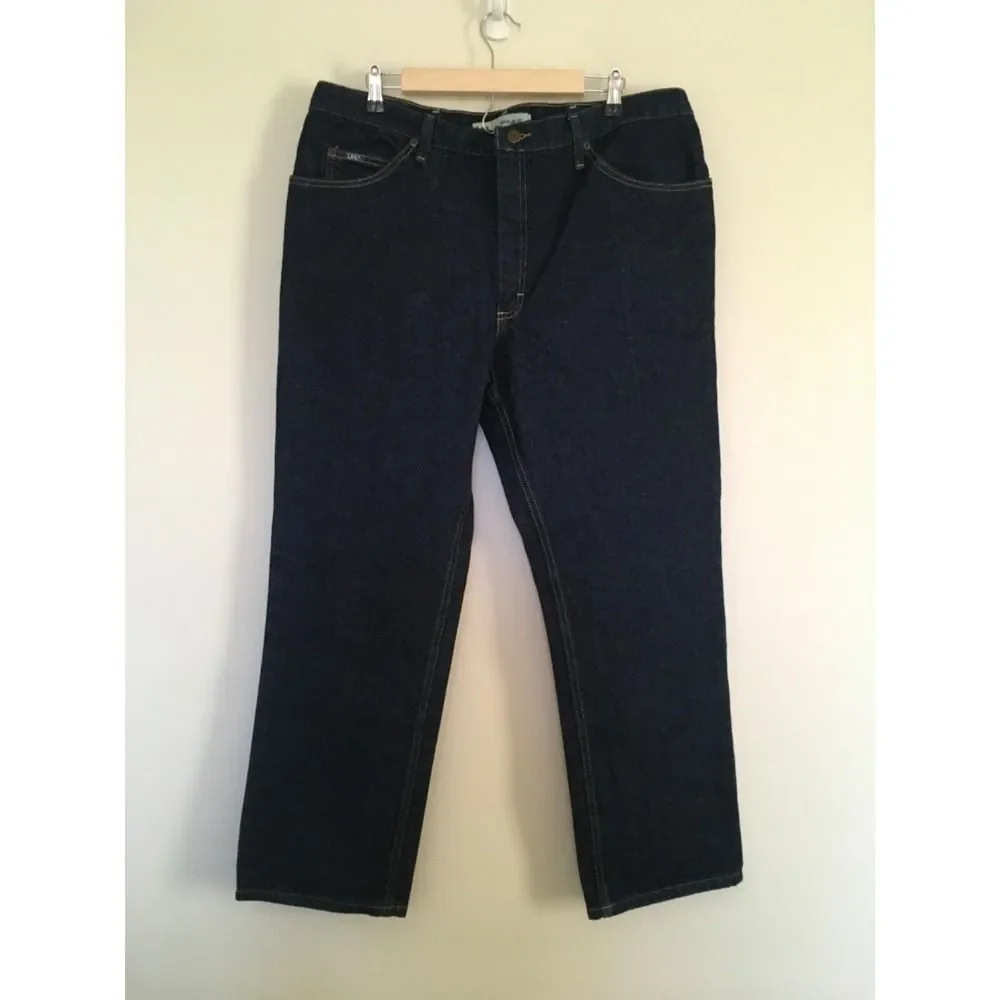 Lee Mens Regular Fit Straight Leg Jeans Sz 40X30 Pepper Prewash Blue #2008989